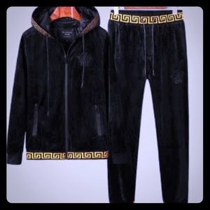 Mens versace velour tracksuit Clearance